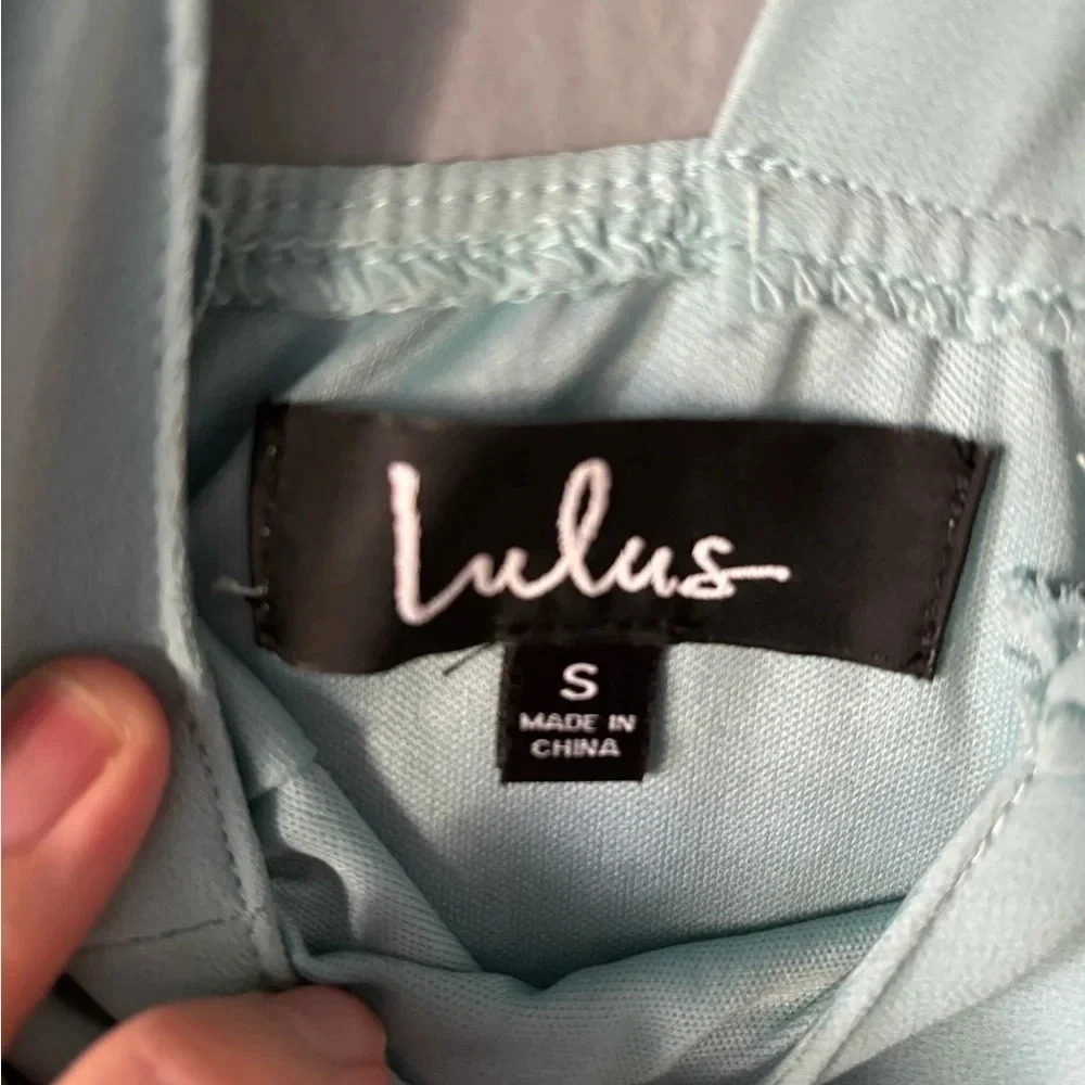 Lulu’s, cross back, teal, polyester, strappy, size small - Picture 9 of 12